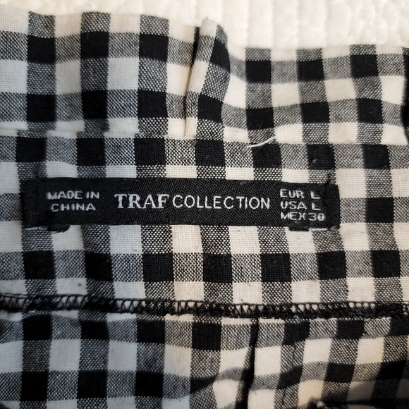 Zara checkered wide leg cropped pants - Picture 2 of 11